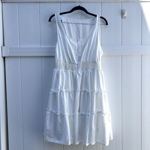 SHEIN Solid White Tiered Tank Dress | Size 0XL
